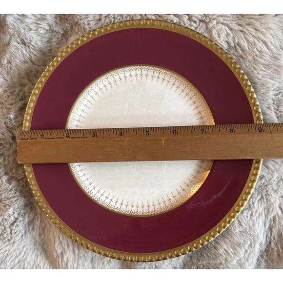 Fondeville ambassador ware England 9” Bread plate Preowned Volume Pricing Red - Picture 3 of 4